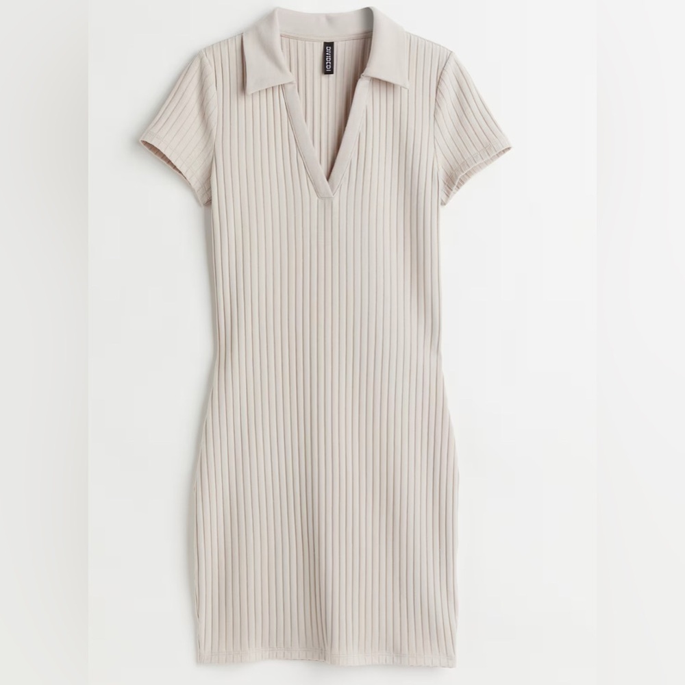 H&M Womens Ribbed Jersey Dress